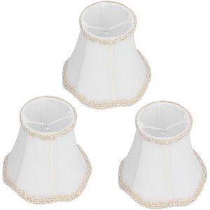 Subzonal-Abat Jour, 3pcs Abat-Jour De Lampe En Tissu Blanc E14 Clip Sur Applique Murale Bougie Lustre Octogonal Cloche Chevet D&eacute;coration Int&eacute;rieure Pour Lampadaire Lampe De Table 13x12x8cm - Neuf