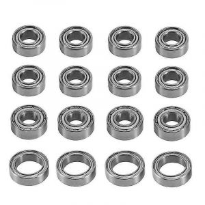 16Pcs Kit de roulement à billes en acier pour Tamiya TT02 TT-02 TT02D TT-02D 1/10 RC Voiture Mise à niveau Pièces Accessoire - Neuf