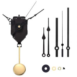 Kit de r&eacute;paration de mouvement d'horloge pendule bricolage avec 3 paires d'aiguilles et d'arbre pour m&eacute;canisme d'horloge murale &agrave; quartz - Neuf