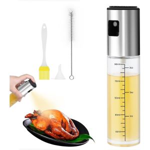 KALANKA-Vinaigre Bouteille Pulverisateur,100ml Vaporisateur Huile d'olive avec Brosse Entonnoir Spray Huile Cuisine pour Cuisine Salade Pain Cuisson BBQ - Neuf