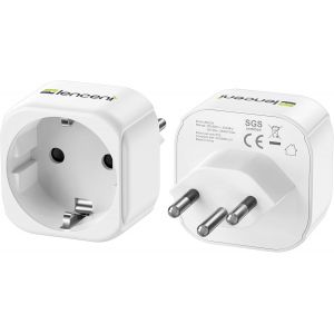 2X Adaptateur de Voyage France vers Suisse 2 Broches Europe vers 3 Broches Type J pour Suisse, Liechtenstein, Type J - Neuf