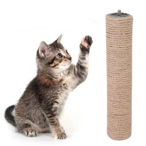 Hjlian Griffoir En Corde De Chanvre Et Sisal Pour Animal De Compagnie, Jouet Pour Chat, Chaton, Interieur, Maison, 1 Vis D'extremite + 1 Ecrou D'extremite, 30 Cm De Longueur - Neuf