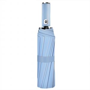 Parapluies Automatiques De Mode Avec Lampe De Poche Parapluies L&eacute;gers De Protection Solaire Pour Les Voyages En Plein Air Bleu Ciel,Rotation De Dix Os - Neuf