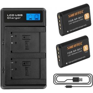 2X 1800mAh 1800mAh Batterie NP-BX1 Compatible avec Sony NP-BX1 M8 et Sony CyberShot DSC HX90 HX95 HX99 RX100 WX350 HX400V HDR AS100V FDR X1000 X3000 - Neuf