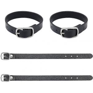 4Pcs Noir Kilt Rallonge Boucle Sangles 7.56x0.71x0.28 pouces PU Simili Cuir Sangles Valises Ceintures Valise - Neuf