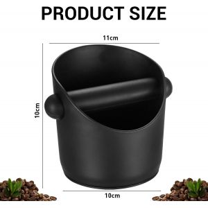 Boite &agrave; Caf&eacute; Knock Box,Bac &agrave; Marc de Caf&eacute;,Boite &agrave; Caf&eacute;,Avec Barre de Frappe Amovible Base Antid&eacute;rapante,R&eacute;cipient de tapotement pour machine &agrave; caf&eacute; porte-filtre,Pour R&eacute;cup&eacute;rateur Marc de Caf&eacute;(Noir) - Neuf