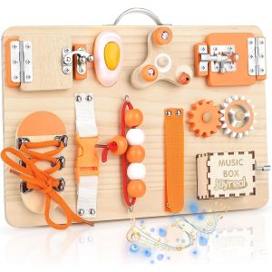 JGD-Busy Board Montessori - Parcours Motricit&eacute; B&eacute;b&eacute; Planche Montessori Jeux Educatif Tableau Activit&eacute;s Jouet Enfant pour Garcon Fille - Neuf