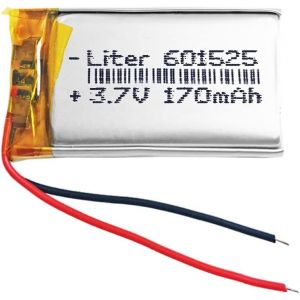 Batterie 601525 LiPo 3.7V 170mAh 0.629Wh 1S 5C Liter Energy Battery pour l'électronique Rechargeable Téléphone Portable Smartwatch GPS-Ne Convient Pas à la Radiocommande 27x15x6mm (170mAh|601525) - Neuf