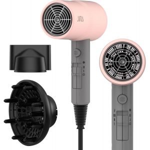 Sèche-Cheveux Avec Diffuseur, Sèche-Cheveux Pour Femmes | Technologie Ionique Avancée, Revêtement En Céramique | Fonction Cold Shot Et Turbo Heat Pour Un Séchage Rapide Et Un Éclat 230v(Noir) - Neuf
