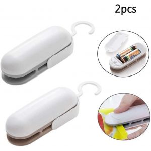 Mini Bag Sealer - 2 pcs Mini Bag Sealer Handheld Heat Vacuum Sealer Handheld Portable Bag for Plasti - Neuf