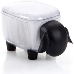 [Mouton noir] Porte-mouton, porte-coton-tige, bo&icirc;te &agrave; cure-dents et coton-tige, rangement et organisation de salle de bain couvert pour cotons-tiges - Neuf