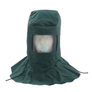 ChenQuanSarl-Capuchon De Sablage, Masque De Sablage À Capuchon De Châle Vert, Masque De Protection Anti-Poussière, Pour Peindre Le Travail Du Bois - Neuf