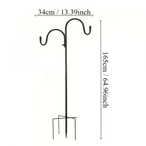 KAAPL-Crochet Mural Pour Plantes De Jardin,Piquet De Lanterne,Mir De Fleurs,Support De Pot De Fleurs,1 Pièce,Black,As Pictures Shown - Neuf