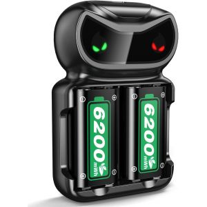 Batterie Pour Xbox One/Xbox Series X/Series S/Xbox One X/S, 2 X 6200Mwh Batterie 28 Heures De Temps De Jeu Rechargeable Batteries Pour Xbox Series X|S/Xbox One/Xbox One S|X/Xbox One Elite - Neuf