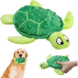 Kalanka-Jouet Pour Chien - Jouet Interactif &Agrave; M&acirc;cher Pour Chien - Peluche Tortue De 25 Cm - Pour Chiens De Petite Et Moyenne Taille - Neuf