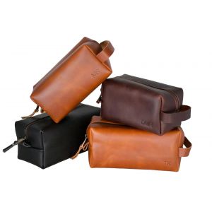 Cuir Sac De Toilette Pour Homme Personnalisé Dopp Kit Cadeaux Garçons D'honneur Cadeau De Mariage Cadeau D'anniversaire - Neuf