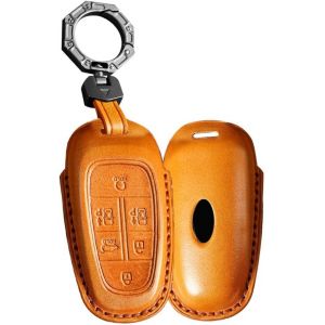 lbgwp60-Étui De Clé De Voiture En Cuir Compatible Avec Hyundai Tucson Nx4 Ioniq 5 Nexo Solaris Santa Fe Tm Sonata Dn8 Kona Grandeur I10 I30 Tous Les 3 4 5 Portable Coque De Protection Pour Clé - Neuf