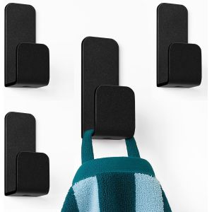 Danhol Set 4 Crochet Adhesif Mural | Crochet Adhesif Mural Salle De Bain | Porte Serviette Salle De Bain Sans Percage | Accroche Torchon Cuisine | Porte Manteau Blanc - Neuf