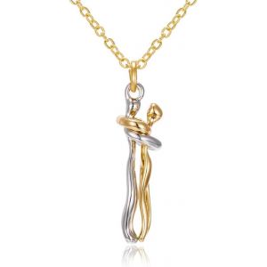 Kal-1 Pcs Collier De Couple Collier De Couple Personnalisé Pour Elle Collier De Câlins Pendentif Cadeau De Saint-Valentin Bijoux Pour Femmes Filles (Or) - Neuf