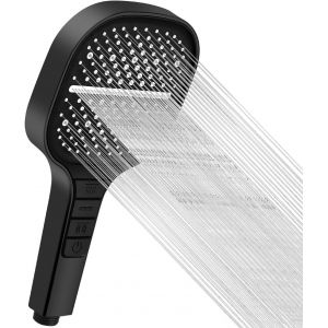 Lkjkj-Carré Pommeau Douche Haute Pression (Noir, Showerhead) - Neuf
