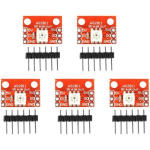 5Pcs WS2812 RGB 5050 RGB LED Breakout Module Board Breakout Board - Neuf