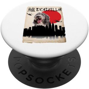 Tlp-Bearded Collie Dog Dogzilla Popsockets Popgrip - Support Et Grip Pour Smartphone/Tablette Avec Un Top Interchangeable - Neuf