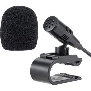 3.5mm Microphone External Microphone Portable Mic Compatible with JVC Kenwood Sony Alpine for Car Main Unit with Bluetooth Stereo Radio GPS DVD 3M Cable Plug and Play - Neuf