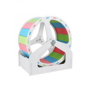 Hjlian Roue D'exercice Silencieuse Pour Hamster, Planche En Pvc, Bois Et Plastique, Avec Support, Pour Course De Herisson, Type 1, Diametre 24 Cm - Neuf
