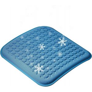Yemaesre-Coussin De Siège En Gel, Double Épaisseur, Respirant, Design Nid D'abeille, Pour Siège De Voiture, Bureau, Maison, Fauteuil Roulant (Bleu) - Neuf