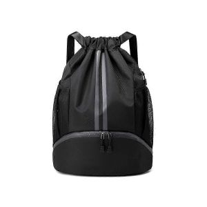 Sac &agrave; dos unisexe &agrave; cordon,sac de sport imperm&eacute;able,sac de sport durable avec compartiment &agrave; chaussures,pour le sport - Neuf