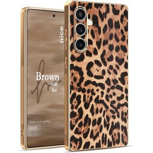 LORANKA-Coque pour Samsung Galaxy A17 5G/4G, &Eacute;tui Ultra-Mince et Antichoc &agrave; Mode L&eacute;opard Marron Mignon, Housse Compatible avec la Recharge sans Fil, Cadeau pour Filles. L&eacute;opard - Neuf