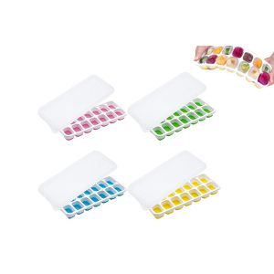 Moule &Agrave; Gla&ccedil;ons En Silicone (Lot De 4) Avec Couvercle, 14 Gla&ccedil;ons Chacun, D&eacute;moulage Facile, Id&eacute;al Pour Le Whisky Et Autres Boissons. - Neuf