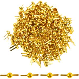 Mevronisshop-200 Pi&egrave;ces Mini Brads,8x16mm Attaches Parisiennes,M&eacute;tal Ronde Brads,Scrapbooking Brads &Agrave; T&ecirc;te Ronde Pour Scrapbooking Craft Papier (Or) - Neuf