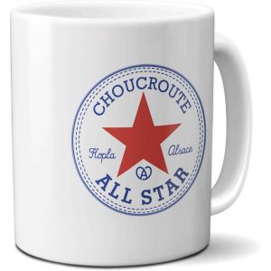 Eryi-- Mug En Céramique Choucroute - All Star, 33 Cl - Imprimé En France - Blanc - Neuf