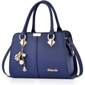 KALANKA-Sac a Main Femme Mode Sacs &agrave; Main Port&eacute;s Epaule El&eacute;gant Sacs &agrave; Bandouli&egrave;re PU Cuir Sac Cabas Pochette Sac Fourre Tout pour Shopper F&ecirc;te Quotidien Bleu Marin - Neuf