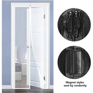 Écran De Porte Magnétique,Taille E,Moustiquaire,Rideau,Insectes Volants,Fermeture Automatique,Maille Invisible Pour Cuisine,Salon Intérieur - Type White-120x210cm - Neuf