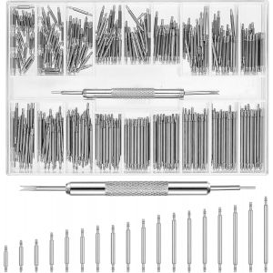 Kal-380 Pcs Outil Montre Bracelet, Barrettes À Ressort Montre, Tige Montre Acier Inoxydable, Montre Barre À Ressort, Kit Reparation Montre, Kit De Réparation Pour Bracelet De Montre Accessoire(8-26mm - Neuf
