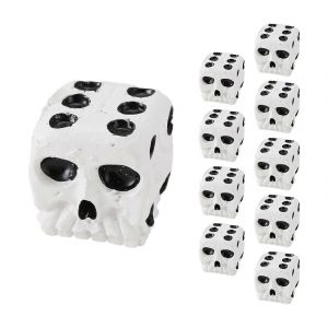 Crâne Dés 6 Côtés Os Cadeau Unique Pour Halloween,Blanc - Neuf