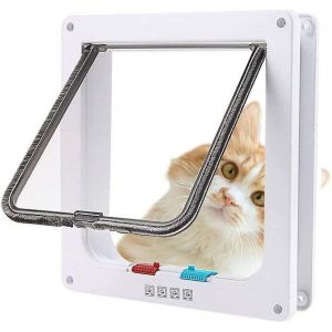 Chatière Verrouillable À 4 Positions - 9,25"" X 9,92"" - Clapet Sécurisé Pour Animaux De Compagnie Avec Installation Facile Et Contrôle D'accès Polyvalent - Neuf