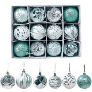 Les d&eacute;corations de l'arbre multicolore 6cm boules de 12pcs pour No&euml;l - Neuf