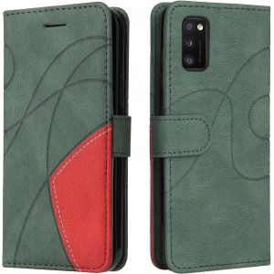 SJZG-Coque Pour Samsung Galaxy A41, Etui En Cuir Pu Portefeuille Housse Fermeture Magn&eacute;tique Und Flip Protection Case Avec Antichoc Tpu, Etui &Agrave; Rabat, Fentes Pour Cartes (Vert) - Neuf