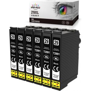 29XL Cartouche d'encre Compatible Remplacement pour Epson 29XL 29 XL pour XP-255 XP-245 XP-235 XP-345 XP-452 XP-455 XP-445 XP-335 XP-442 XP-247 XP-355 XP-352 XP-435 XP-342 XP-432 XP-332(6 Noirs) - Neuf