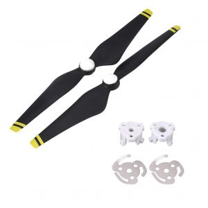 2 Paires D'helices Autobloquantes 9450s Pour Drone Dji Phantom 4 (Noir Et Or)-Qhfen - Neuf