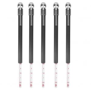 Manometre de pression des pneus en forme de stylo, 5 a 50 lb/po2 (0,5 a 3,5 kg/cm2), pour voiture et moto (noir), 5 pieces - Neuf