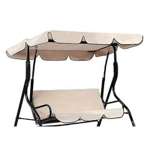 Balancelle de jardin impermeable 210D Auvent de rechange Auvent de balancoire Auvent de rechange Parasol Balancelle de jardin Anti-UV - - Neuf