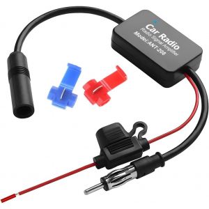 Amplificateur De Signal D'autoradio, Amplificateur De Signal FM De Propulseur D'antenne, Amplificateur Signal D'antenne Radio Adaptateur, Réception Booster Gain à Faible Bruit, Per Auto - Neuf