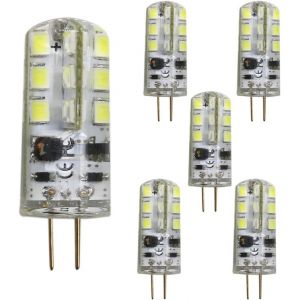 Sjzg-5 Pack G4 Lampe Bulb 3w Ampoule Led 24 Smd 2835leds 360° Angle De Faisceau Blanc Froid 6000k Faible Consommation 300lm Ampoule Lampe Ac/Dc12v-Non-Dimmable U2026 - Neuf