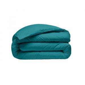 Housse De Couette 220 X 240 Cm Bleu Canard - Neuf