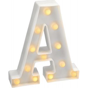 - Lettres Led Avec Lumi&egrave;res, Lettre A Avec Lumi&egrave;re Chaude Pour D&eacute;coration Et Ambiance, &Eacute;clairage De Nuit De Chevet, Anniversaires, Mariages, Vitrines. Fonctionnant Sur Batterie - Neuf