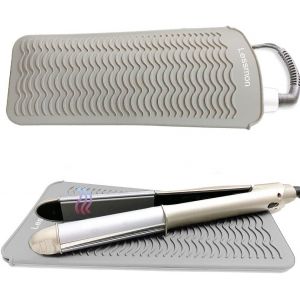 Kal-Housse De Tapis En Silicone Résistant À La Chaleur Pour Fer À Friser, Fer À Lisser Et Autres Outils Chauffants -Hauteur : 11,5 Cm -Largeur : 6 Cm -Gris - Neuf
